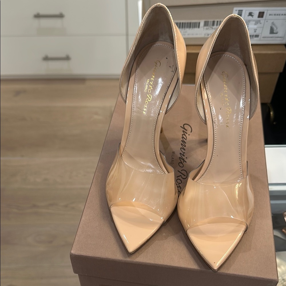 Gianvito Rossi Tan Stiletto Heels